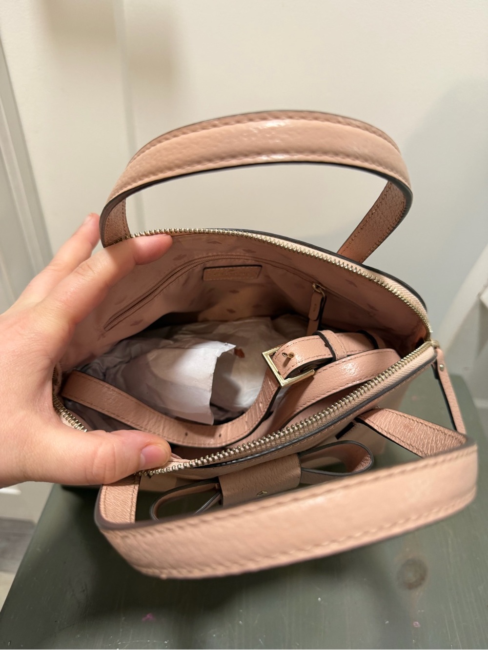 kate spade Pink Leather Bow-Accent Satchel - Picture 3 of 3